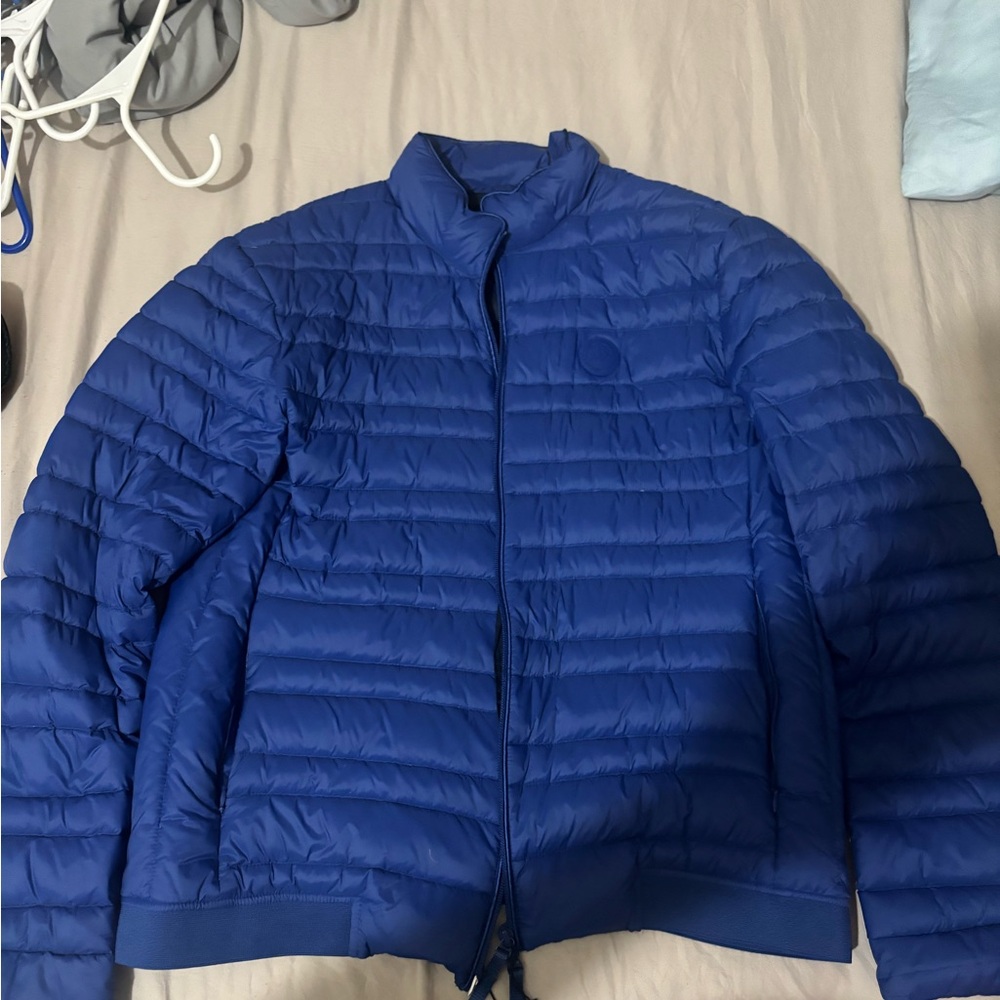 Armani Exchange Light Blue Puffer Jacket